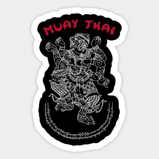 Muay Thai Hanuman Sak Yant Tattoo Kickboxing Thailand Sticker